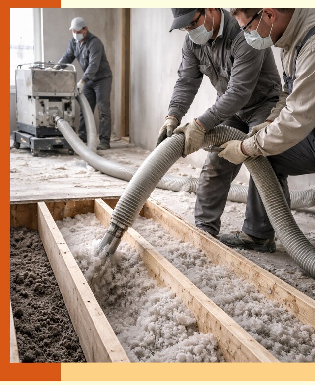 Заполнение полостей межэтажного перекрытия в Донецке эффективно и герметично