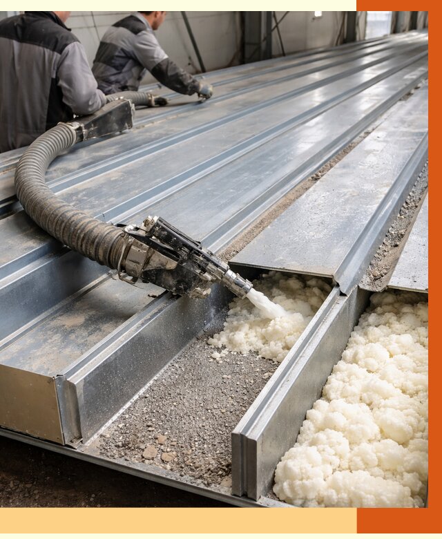 Заполнение пустот кровельных панелей в Донецке от 7883 руб. под ключ | ТепломастерДнк