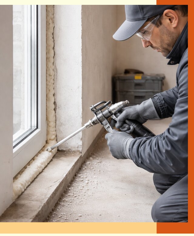 Герметизация стыков ППУ в Донецке от 1806 руб. за м2 — утепление примыканий под ключ | ТепломастерДнк