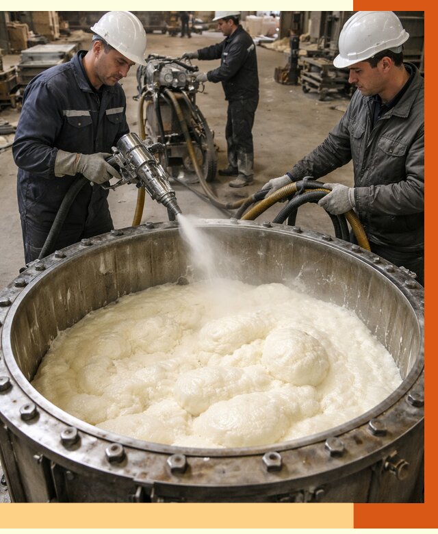 Заливка ППУ в емкости в Донецке от 7937 руб. — утепление емкости под ключ | ТепломастерДнк