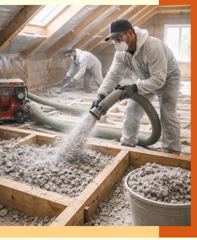 Утепление эковатой в Донецке от 3230 руб./м2 — монтаж и задувка | ТепломастерДнк