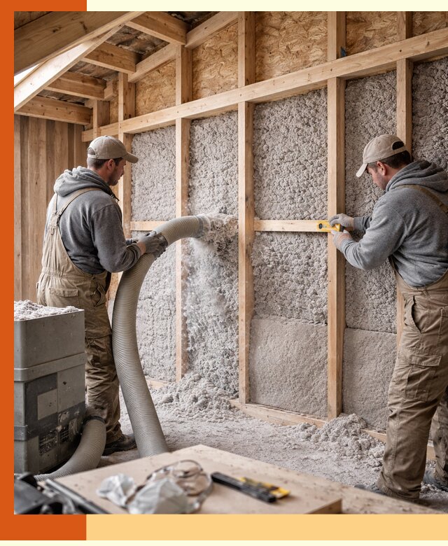 Утепление эковатой стен, потолков и перекрытий в Донецке