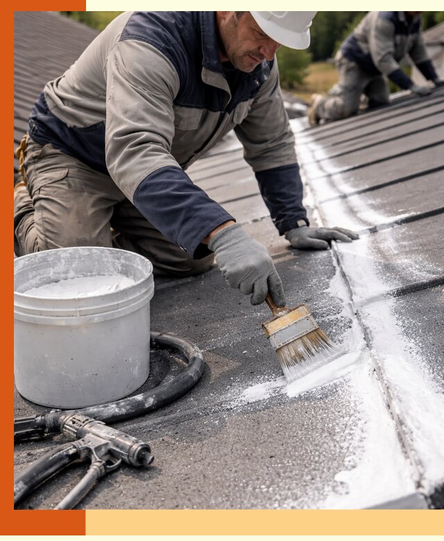 Утепление кровли жидкой теплоизоляцией в Донецке