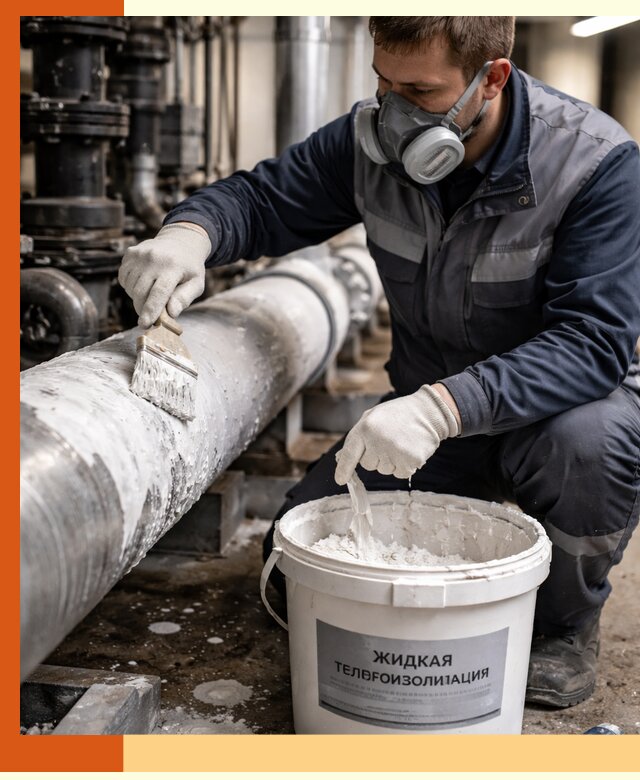 Утепление оборудования жидкой теплоизоляцией в Донецке