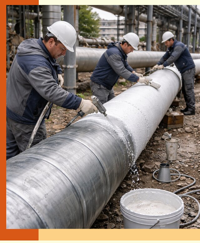 Утепление теплотрассы жидкой теплоизоляцией в Донецке