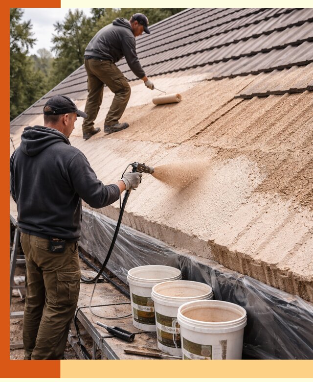 Утепление кровли жидкой пробкой в Донецке для домов и зданий