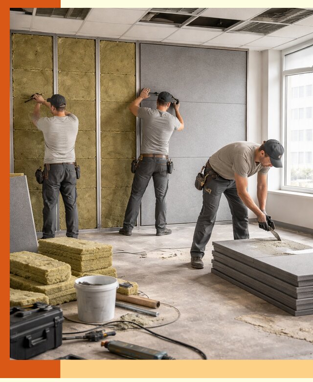 Профессиональная шумоизоляция офисов в Донецке для комфорта сотрудников