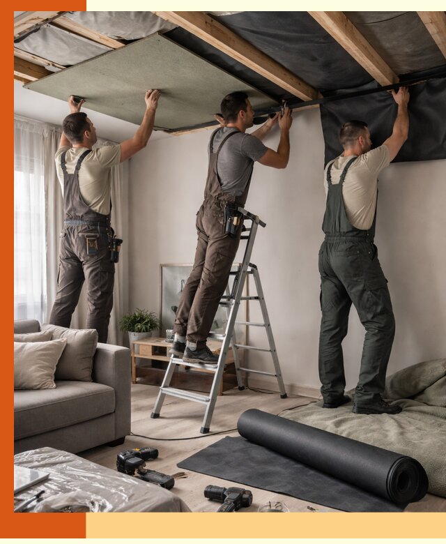 Шумоизоляция потолка в Донецке — профессиональное устранение шумов