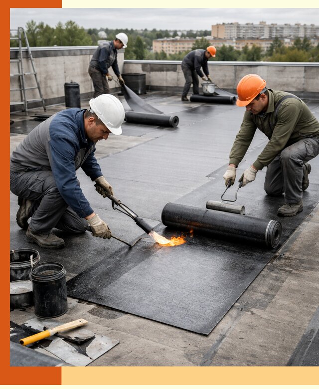 Профессиональная гидроизоляция плоской кровли в Донецке