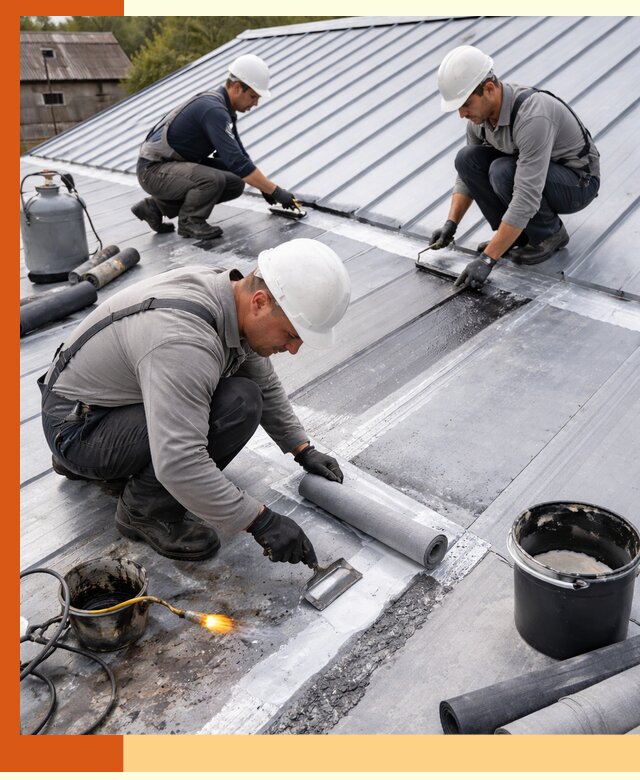 Гидроизоляция металлической кровли с гарантией в Донецке