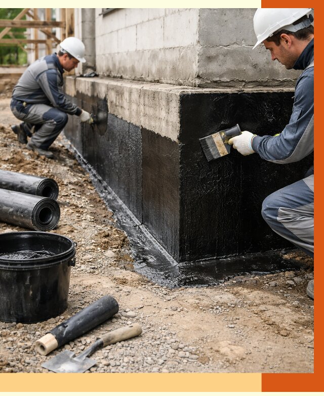 Гидроизоляция фундамента в Донецке от 1369 руб. — профессионально, под ключ | ТепломастерДнк