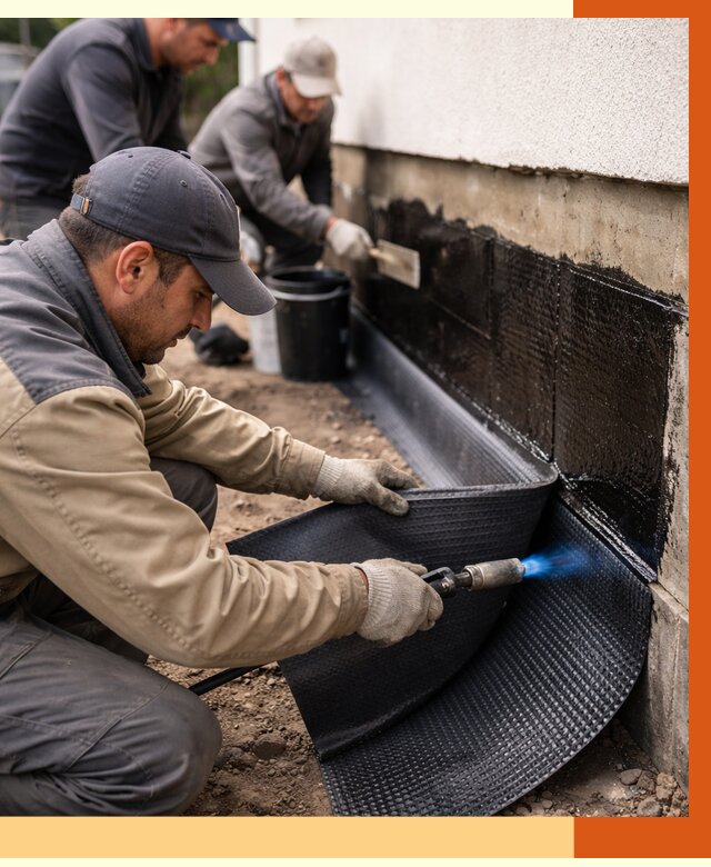 Гидроизоляция цоколя и отмостки в Донецке от 9306 руб. — ТепломастерДнк