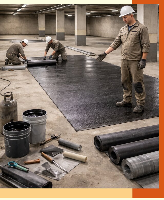 Гидроизоляция паркинга в Донецке от 1314 руб/м² — профессиональная защита | ТепломастерДнк