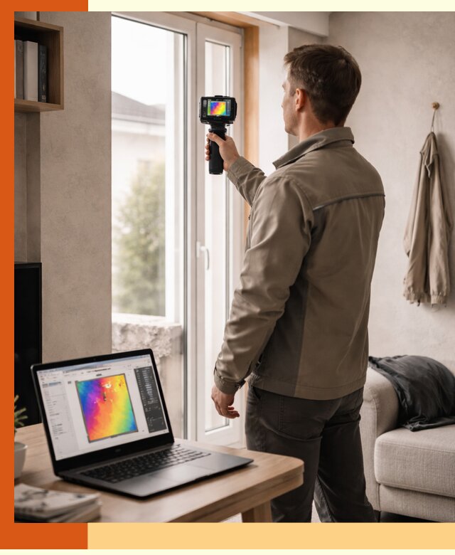 Тепловизионное обследование квартиры в Донецке для поиска утечек тепла