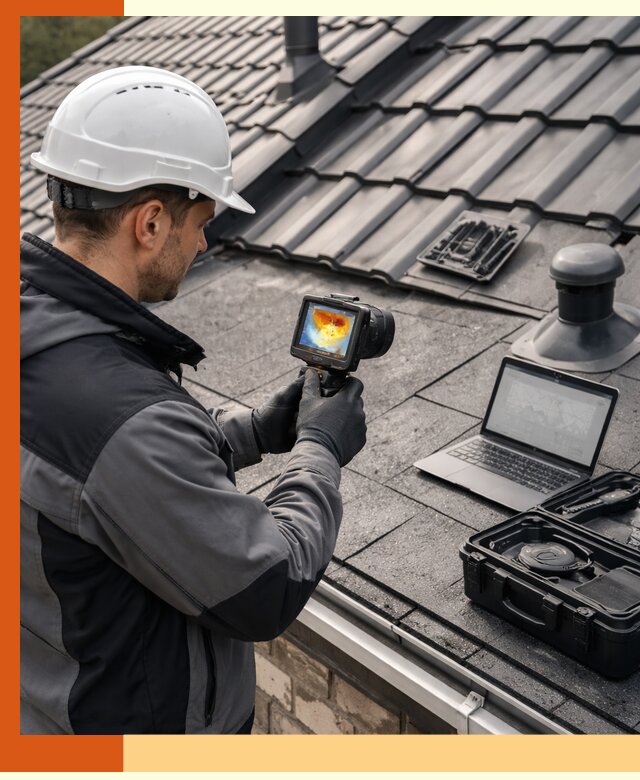Тепловизионное обследование кровли в Донецке для выявления дефектов