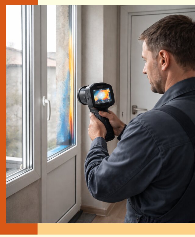 Тепловизионное обследование окон и дверей в Донецке