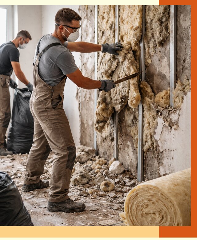 Демонтаж старого утеплителя в Донецке от 3832 руб. — работы под ключ | ТепломастерДнк