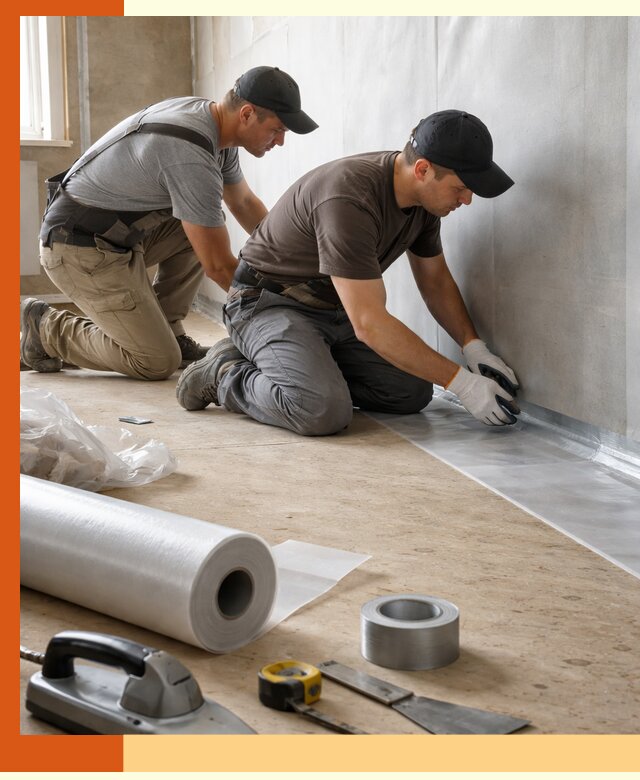 Монтаж пароизоляции для дома и помещений в Донецке