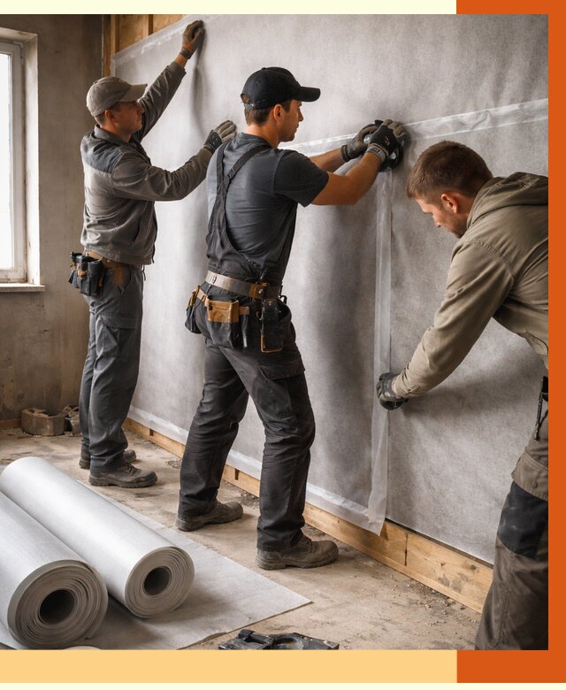 Монтаж ветроизоляции в Донецке от 4927 руб./м2 — профессионально | ТепломастерДнк