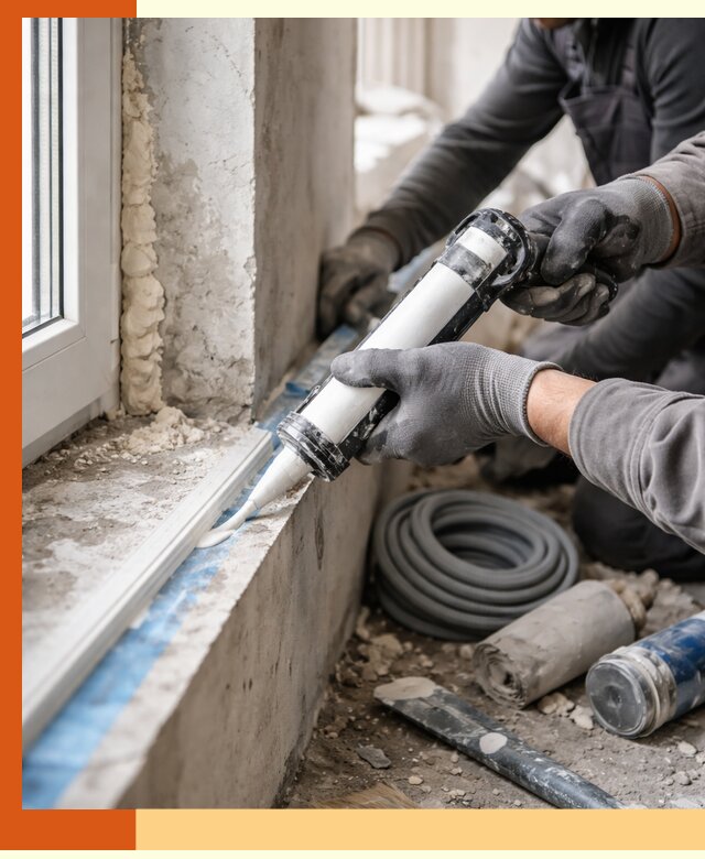 Герметизация стыков и примыканий зданий в Донецке