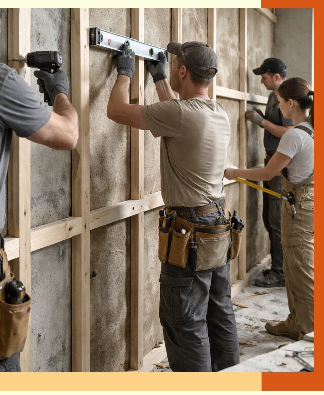 Монтаж обрешетки под утепление в Донецке от 1259 руб/м² | Заказать у ТепломастерДнк