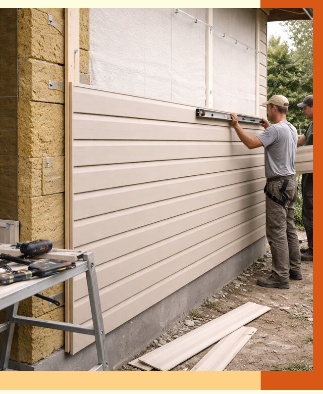 Монтаж сайдинга после утепления в Донецке от 2025 руб. — обшивка и облицовка | ТепломастерДнк